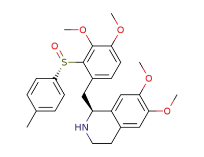 (1S)-1-[3,4-dimethoxy-2-(S)-p-tolylsulfinyl]benzyl-6,7-dimethoxy-1,2,3,4-tetrahydroisoquinoline